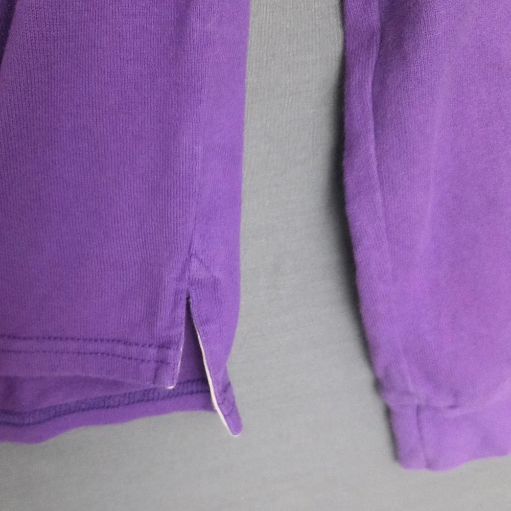 Ralph Lauren Kids Purple‎ Olive Chevron Rugby Shirt Long Sleeve Crest Patch S